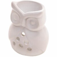 Zingz & Thingz Ceramic Charming Owl Candle Oil Warmer in Ivory