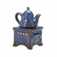 Zingz & Thingz Porcelain Teapot Stovetop Candle Oil Warmer in Blue