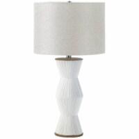 Zingz & Thingz Nikki Chu Gable Ridges Ceramic Table Lamp in White