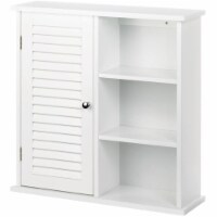 Zingz & Thingz Wooden Wall Cabinet with Shelves in White