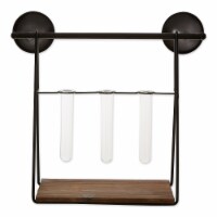Zingz & Thingz Wall Shelf with Glass Vases in Black and