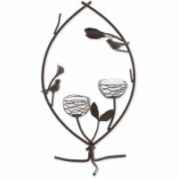 Zingz & Thingz Harmony Birdies Glass Tealight Holder in Brown