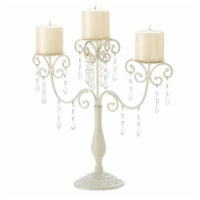 Zingz & Thingz Elegance Metal Candelabra in Ivory