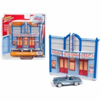 Johnny Lightning JLDR003-CORV 1958 Chevrolet Corvette Convertible Blue & Resin Movie Theater