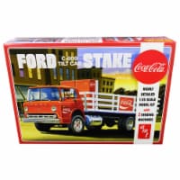 AMT AMT1147 Skill 3 Model Kit Ford C600 Stake Bed Truck with Two Coca-Cola Vending Machines 1