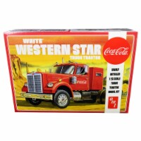 Skill 3 Model Kit White Western Star Semi Truck Tractor \Coca-Cola\ 1/25 Scale Model by AMT