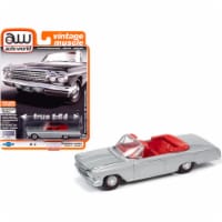 Autoworld 64262-AWSP045A 1-64 Scale 1962 Chevrolet Impala SS 409 Convertible Satin Silver Met