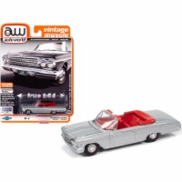 Autoworld 64262-AWSP045A 1-64 Scale 1962 Chevrolet Impala SS 409 Convertible Satin Silver Met