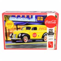 AMT AMT1161 Skill 3 Model Kit 1940 Ford Sedan Delivery Van Coca-Cola with Display Base 1 by 2