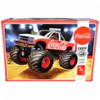 AMT AMT1184M Skill 2 Model Chevrolet Silverado Monster Truck Coca-Cola Kit for 1 by 25 Scale