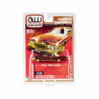 Autoworld CP7660 1976 Cadillac Coupe DeVille Burgundy & Cream with Gold Wheels Custom Lowride