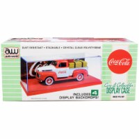Autoworld AWDC021 Collectible Acrylic Display Show Case with Red Plastic Base & 4 Coca-Cola D