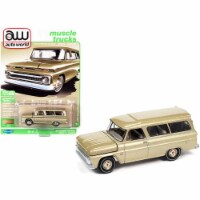 Autoworld 64322-AWSP073B 3 in. 1-64 Scale 1966 Chevrolet Suburban Saddle Muscle Trucks Limite