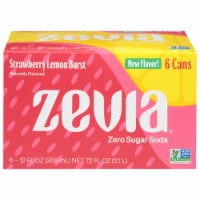 Zevia® Strawberry Lemon Burst Zero Sugar Soda Cans