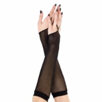Music Legs  Finger Loop Fishnet Arm Warmer&#44; Black
