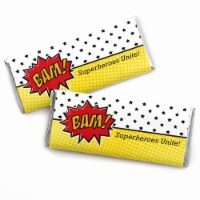 Big Dot of Happiness Bam Superhero Candy Bar Wrappers Baby Shower Birthday Party Favors 24 Ct
