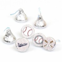 Big Dot of Happiness Batter Up - Baseball - Party Round Candy Sticker Favors (1 sheet of 108)