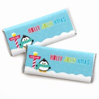 Big Dot of Happiness Holly Jolly Penguin - Candy Bar Wrapper Christmas Party Favors - 24 Ct
