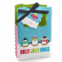 Big Dot of Happiness Holly Jolly Penguin Christmas Holiday Party Favor Boxes Gift Bags 12 Ct