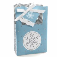 Big Dot of Happiness Winter Wonderland - Snowflake Holiday Party Favor Boxes Gift Bags 12 Ct