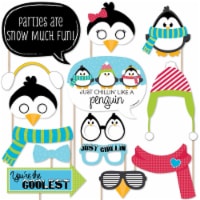 Big Dot of Happiness Holly Jolly Penguin Christmas - Holiday Photo Booth Props Kit - 20 Count