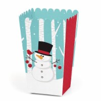 Big Dot of Happiness Let It Snow Snowman - Holiday Christmas Favor Popcorn Treat Boxes 12 Ct