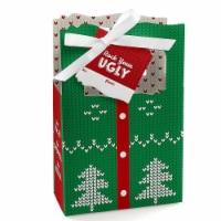 Big Dot of Happiness Ugly Sweater - Holiday & Christmas Party Favor Boxes Gift Bags - 12 Ct