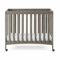 Foundations F60001.48 London Mini Folding Crib - Dapper Gray, 32.125 x 25.625 x 39.75 in.