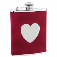 Visol VF2085 Visol True Love Red Leather Liquor Flask - 6 oz