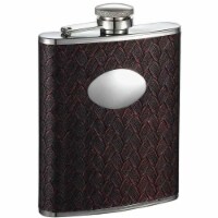 Visol VF1318 Visol Zandor Reddish Black Stainless Steel Hip Flask - 6 oz