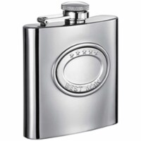 Visol VF2058 5 Stars Best Man 6oz Stainlesss Steel Hip Flask