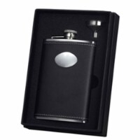 Visol VSET35 Eclipse Z Black Leather 8oz Flask Gift Set