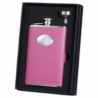 Visol VSET34-1258 Marilia Hot Pink 8 oz Flask Gift Set