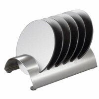 Visol VAC347 Julian Stainless Steel Round Coaster Set with Holder