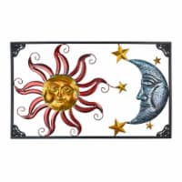 Tri-Color Metal Art Celestial Sun Moon and Stars Indoor Outdoor Wall Hanging