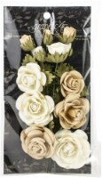 Graphic 45 Staples Rose Bouquet Collection 15/Pkg-Classic Ivory & Natural Linen