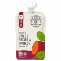 Serenity Kids Organic Sweet Potato & Spinach with Organic Olive Oil Pouch, 3.5oz Perspective: Main