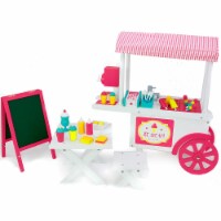 Playtime by Eimmie Wood Ice Cream Cart Playset w/ Accessories for 18 Inch Dolls