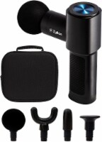 Zyllion Rechargeable Mini Massage Gun with Travel Case - Black