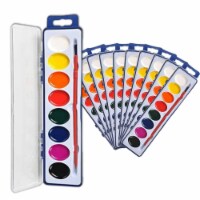 Neliblu 12-Pack Watercolor Paint Set, 8 Colors & Brushes for Kids & Adults