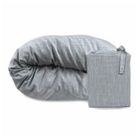 BedVoyage Melange viscose from Bamboo Cotton Duvet Cover, King - Silver