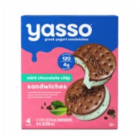 Yasso Frozen Greek Yogurt Mint Chocolate Chip Sandwiches
