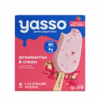 Yasso Frozen Greek Yogurt Strawberries & Cream Bars Perspective: Main