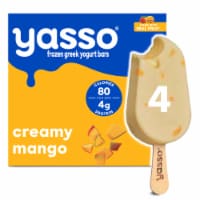 Yasso Frozen Greek Yogurt Creamy Mango Bars Perspective: Main