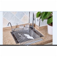 True & Tidy Roll-Up Drying Rack, Gray
