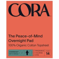 Cora™ Organic Cotton Overnight Pads Perspective: Main