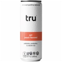 Tru® Gut Peach Flavored Sparkling Drink Can Perspective: Main
