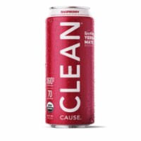 Clean Cause® Raspberry Sparkling Yerba Mate Energy Drink Perspective: Main