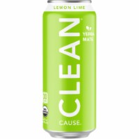 Clean® Cause Lemon-Lime Sparkling Yerba Mate Energy Drink Perspective: Main
