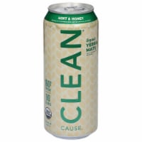 Clean® Cause Non-Carbonated Organic Yerba Mate Mint & Honey Tea Single Can Perspective: Main